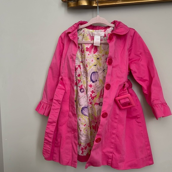 Pink trench coat for little girl